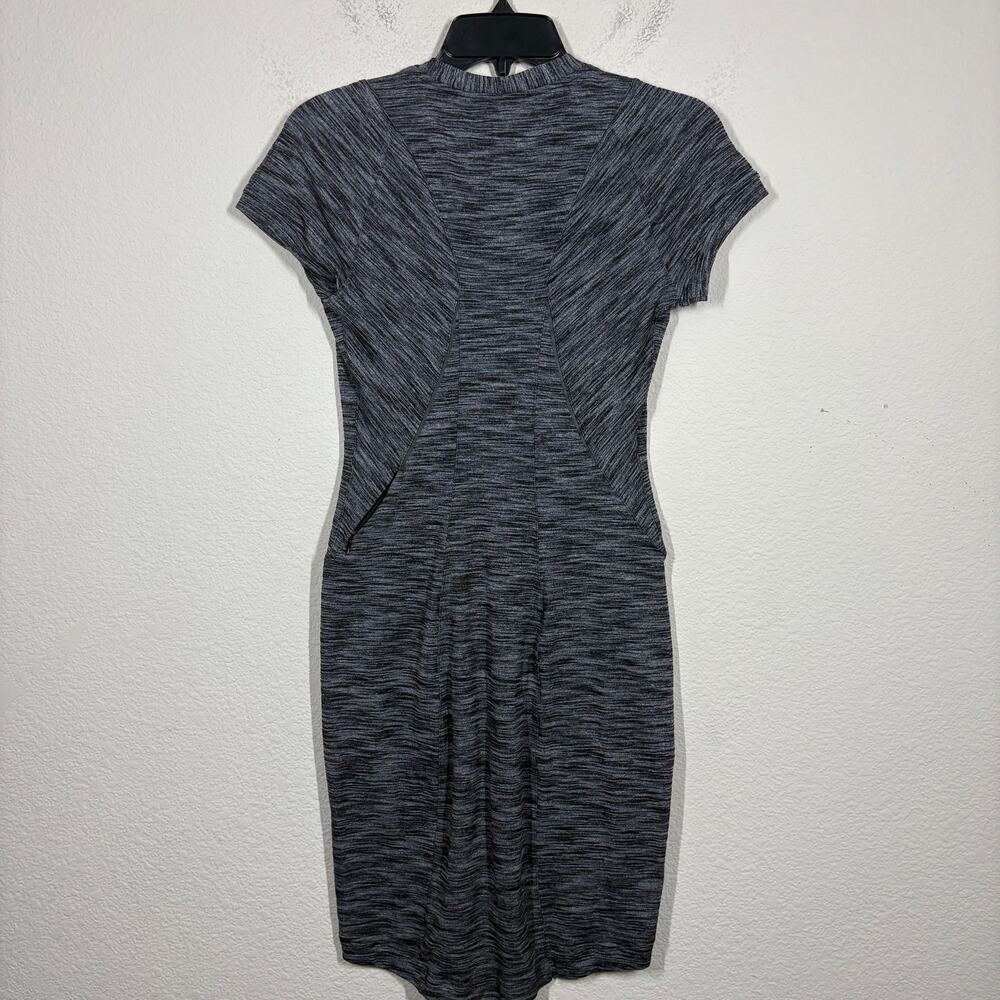 Lululemon 4 & Go Where-To Short Sleeve Dress Heathered Black Pullover Outdoor - Picture 3 of 8